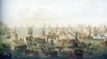 海戦 Painting - 海上戦争 トラファルガー軍艦